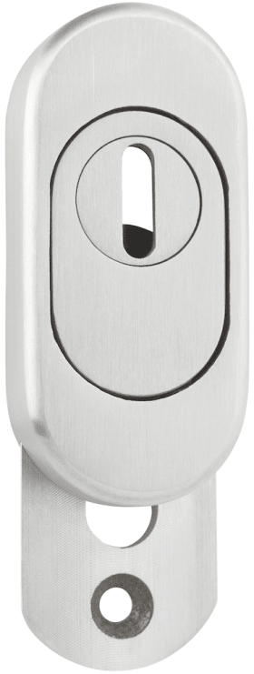 Hermat Schieberosette 2079.KSV/OVAL,oval, PZ- ZA,17mm, edelstahl