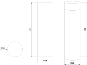 Hermat Türstopper 3692,Wandmontage,L 100mm,edelstahl,matt