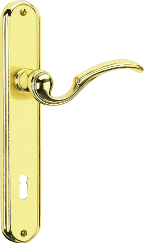 Hermat Drückerlochteil SIENA 1054, 8mm, DR,messing poliert
