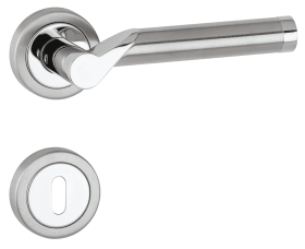 Hermat Drückergarnitur 1126/2031,Ros.,rd.,BB,8,gl.chr./ER ma.,TS 38-42