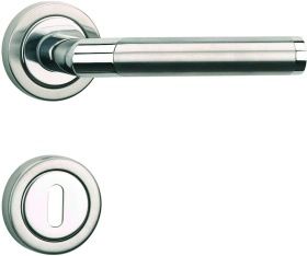 Hermat Drückergarnitur 1114.S/2031,Ros.,rd.,PZ,8,gl.chr./ER ma.,TS 38-42