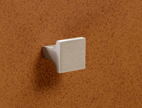 Knopf Emo, L 25 mm, B 25 mm, H 23 mm, Edelstahl Optik gebürstet