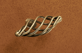 Knopf Valentia, L 79 mm, H 41 mm, Zinn Optik