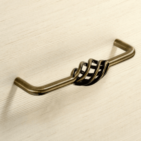 Griff Malaca, Bohrabstand 128 mm, L 136 mm, H 40 mm, ø 12 mm, Zinn Optik