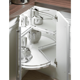 Arena STYLE Dreiviertelkreis-Eckschrankdrehbeschlag 700 mm, verchromt