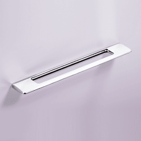 Griff Nubia, Bohrabstand 192 / 352 mm, L 437 mm, B 8 mm, H 35 mm, Verchromt glanz