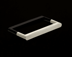 Griff Utinum, Bohrabstand 128 mm, L 138 mm, B 10 mm, H 35 mm, Edelstahl Optik gebürstet