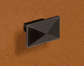 Knopf Tarraco, Bohrabstand 16 mm, L 49 mm, B 30 mm, H 28 mm, Zinn Optik