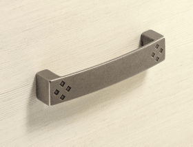 Griff Vesontio, Bohrabstand 128 mm, L 148 mm, B 24 mm, H 28 mm, Zinn Optik