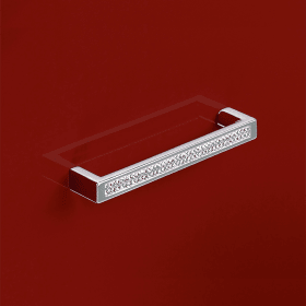 Griff Saturnia, Bohrabstand 128 mm, L 140 mm, B 12 mm, H 26 mm, Verchromt glanz