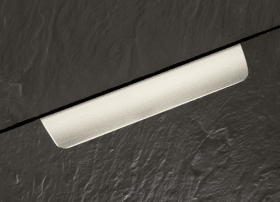 Griff Meana, Bohrabstand 128 mm, L 180 mm, B 14 mm, H 27 mm, Edelstahl Optik gebürstet