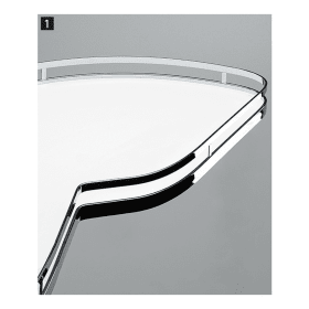 LeMans II Tablar-Sets Arena STYLE, verchromt , 500, rechts