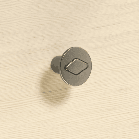 Knopf Barcino, H 25 mm, ø 30 mm, Schwarz matt Vintage