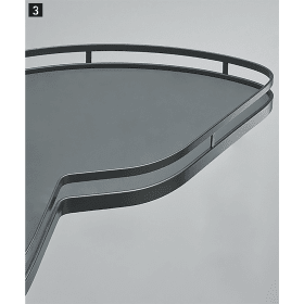 LeMans II Tablar-Sets Arena STYLE, pulverbeschichtet anthrazit , 450, rechts
