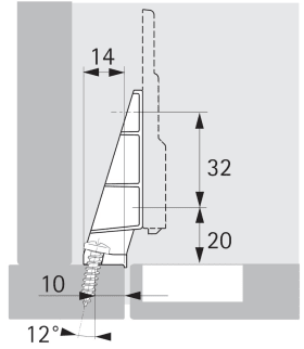 Adapter für einliegende Türen an Frontrahmen