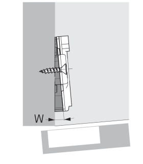 Winkeladapter für Kreuzmontageplatten, -5°