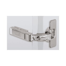 Intermat Scharnier für Eckschrankfalttüren ohne Schließautomatik (Intermat 9930), vorliegend, Öffnungswinkel 50&deg; / 65&deg;, TH-Bohrbild 52 x 5,5 mm, zum Anschrauben (-)