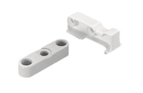 Hinterer Aufsteckhalter, weiß, links oder rechts