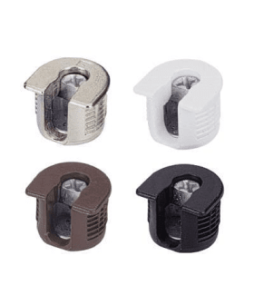 Exzenter-Verbindungsbeschlag VB 35 / 19 für 19 mm Fachböden ohne Steg, schwarz