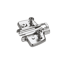 Hettich Kreutzmontageplatte mit vormontierten Spanplattenschrauben "Direkt Höhenverstellung"