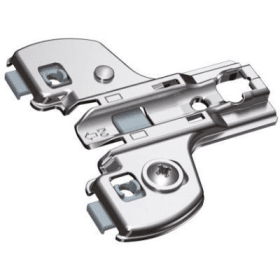 Hettich Face-Frame-Montageplatte mit Direkt-Höhenverstellung, vernickelt, Lochreihe 9,5 x 40 mm, zum Anschrauben