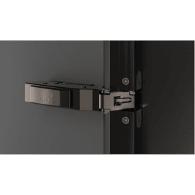 Sensys Alurahmenscharnier mit integrierter Dämpfung (Sensys 8638i), in obsidianschwarz, vorliegend, Öffnungswinkel 95°, zum Anschrauben (-)