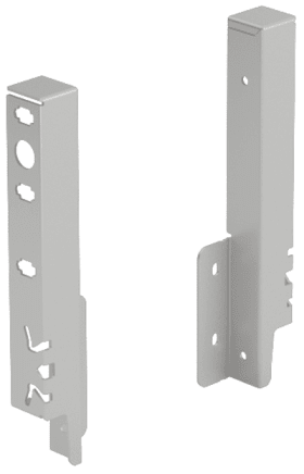 Rückwandverbinder ArciTech 186 mm, silber, rechts