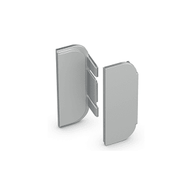 Zubehör Canis C Endkappen geschlossen, Set, B 23 mm, H 64 mm, Aluminium Optik