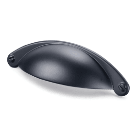 Muschelgriff Matane, Bohrabstand 64 mm, L 105 mm, B 30 mm, H 25 mm, Schwarz matt