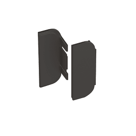 Zubehör Canis C Endkappen geschlossen, Set, B 23 mm, H 64 mm, Schwarz matt