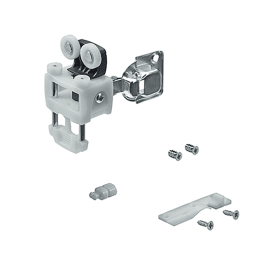 Hettich WingLine L. Laufteilset ohne untere Führung ohne Schließautomatik. 12 kg. weiß. links