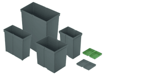 Deckel 5 l, Kunststoff, anthrazit, B x T x H 152 x 152 x 21 mm, Für Abfallsystem AvanTech YOU Pull, ArciTech Pull, InnoTech Pull