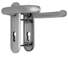 FH-DRÜCKERGRT. KURZSCHILD 3610 0212 01 LM SILBER ELOXIERT