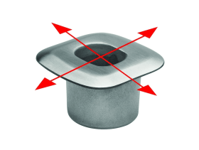 BODENBUCHSE VERSTELLBAR FÜR 10MM RUNDSTANGEN 5846 0001 83