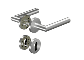 OGRO Drückergarnitur PURE 8906//6612,Ros.rd,PZ,8,F1,TS38-56