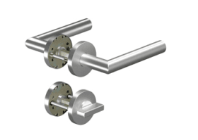 OGRO Drückergarnitur PURE 8906/7122,Ros.rd,WC/SS,8(8),F1,TS38-56