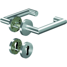 Ogro Drücker- Halbgarnitur CORE+ 8907, 8mm Vierkant TS.38-63mm Rundrosette PZ ED