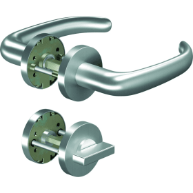 OT-Drücker-Halbgarnitur,CORE 8999,WC/VK,VK8,DIN Links-Rechts,naturfarbig satino