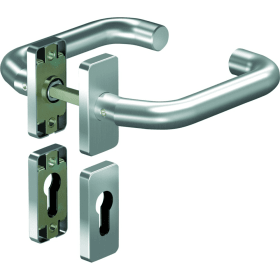 OGRO Drückergarnitur Premium 8100V/6610,Ros.eck,PZ,8,F1,TS35-48,o.No.