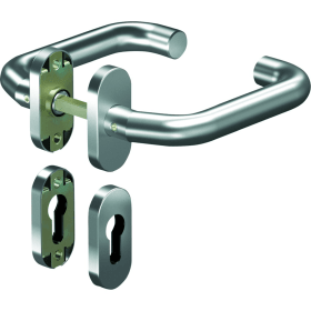 OGRO Drückergarnitur Premium 8100V/6620,Ros.ov.,PZ,8,F1,TS35-48,o.No.