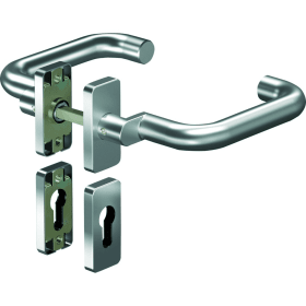 OGRO Drückergarnitur Premium 8100A/6610,Ros.eck,PZ,8,F1,TS35-48,o.No.