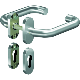 OGRO Drückergarnitur Premium 8100V/6620,Ros.ov.,PZ,8,ER,TS35-48,o.No.