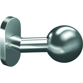 Feuerhemmend-Knopf,6620/3548V,a.Ros.,oval,o.Stützn.,Aluminium naturfarbig satino