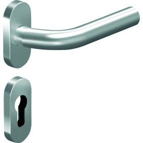 PT-Drücker-Halbgarnitur,ov.,Premium 8155V/6621/6679,PZ,VK8,DL-R,edelstahl satino