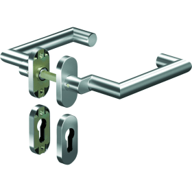 OGRO Drückergarnitur Premium 8907A/6621,Ros.ov.,PZ,8,F1,TS35-48,o.No.