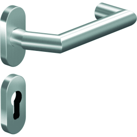 PT-Drücker-Halbgarnitur,ov.,Premium 8907V/6621/6679,PZ,VK8,DL-R,edelstahl satino