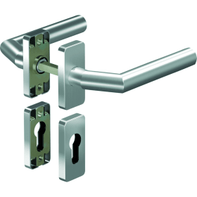 OGRO Drückergarnitur Premium 8906V/6611 FS,Ros.eck,PZ,9,ER,TS35-48,o.No.