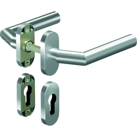 OGRO Drückergarnitur Premium 8906V/6621 FS,Ros.ov.,PZ,9,ER,TS35-48,o.No.