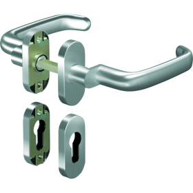 OGRO Drückergarnitur Premium 8527A/6621 FS,Ros.ov.,PZ,9,ER,TS35-48,o.No.