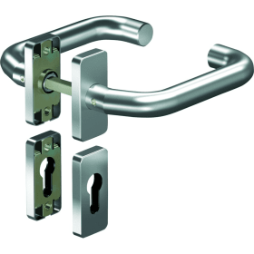 OGRO Drückergarnitur Premium 8100V/6610 FS,Ros.eck,PZ,9,F1,TS35-48,o.No.